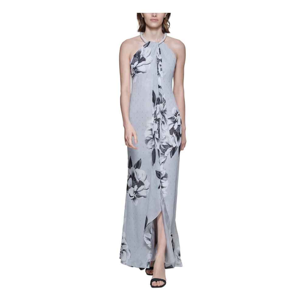 Calvin Klein Floral Evening Gown